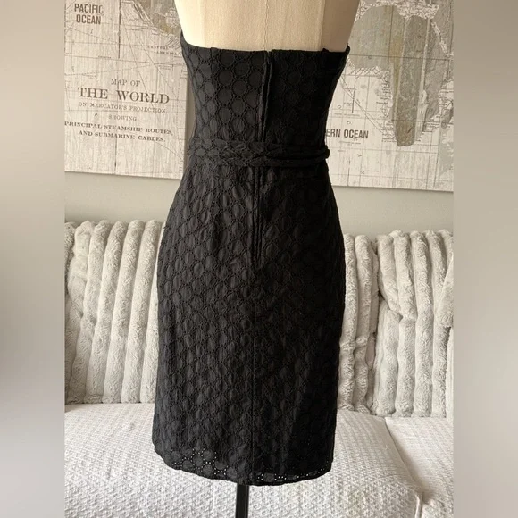 Bisou Bisou Black Strapless Lace Dress - Picture 2 of 3
